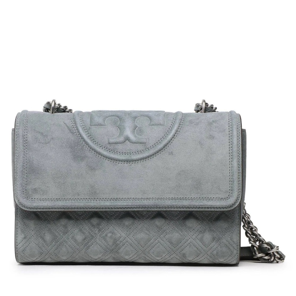 Fleming Suede Convertible Shoulder Bag Tory Burch